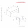 Hanah Home Mesa de Café Akilli - Blanco | Diseño Escandinavo Elegante y Duradero | 90x52x45cm